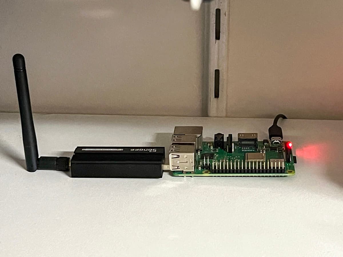 Raspberry Pi with Zigbee2MQTT installed